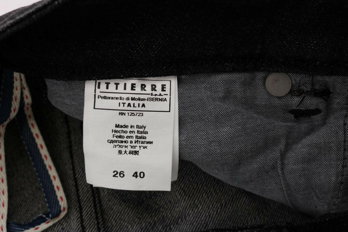 Acht Black Denim Cotton Bottoms Slim Fit Jeans -   -  Acht.