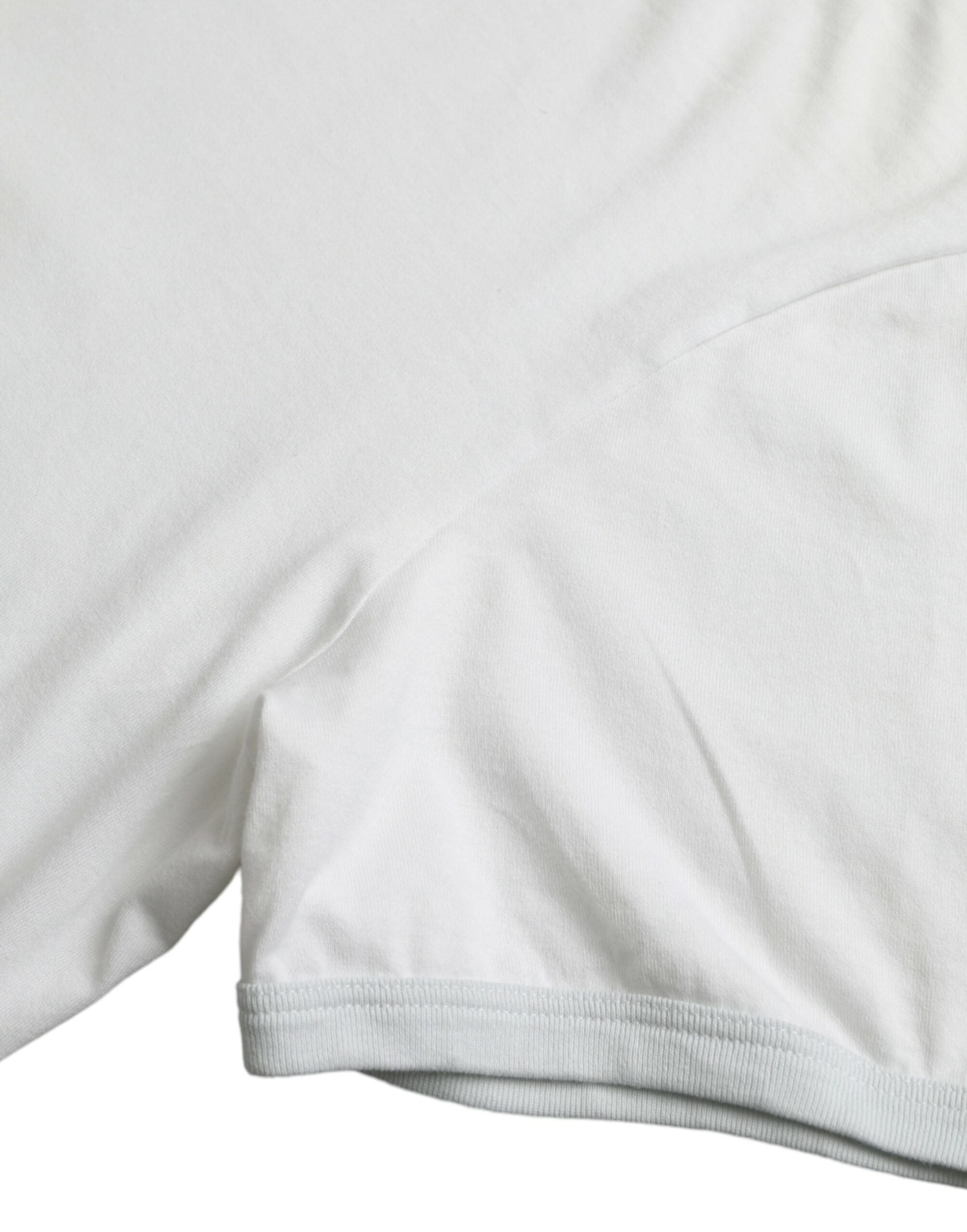 Dolce & Gabbana White Cotton Round Neck Short Sleeve T-shirt -   -  Dolce & Gabbana.