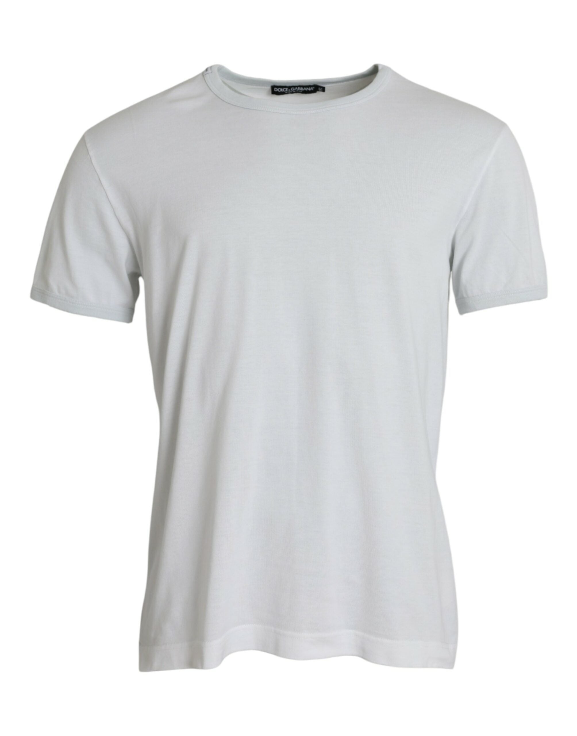 Dolce & Gabbana White Cotton Round Neck Short Sleeve T-shirt -   -  Dolce & Gabbana.