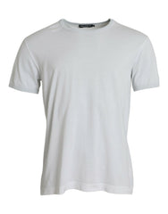 Dolce & Gabbana White Cotton Round Neck Short Sleeve T-shirt -   -  Dolce & Gabbana.