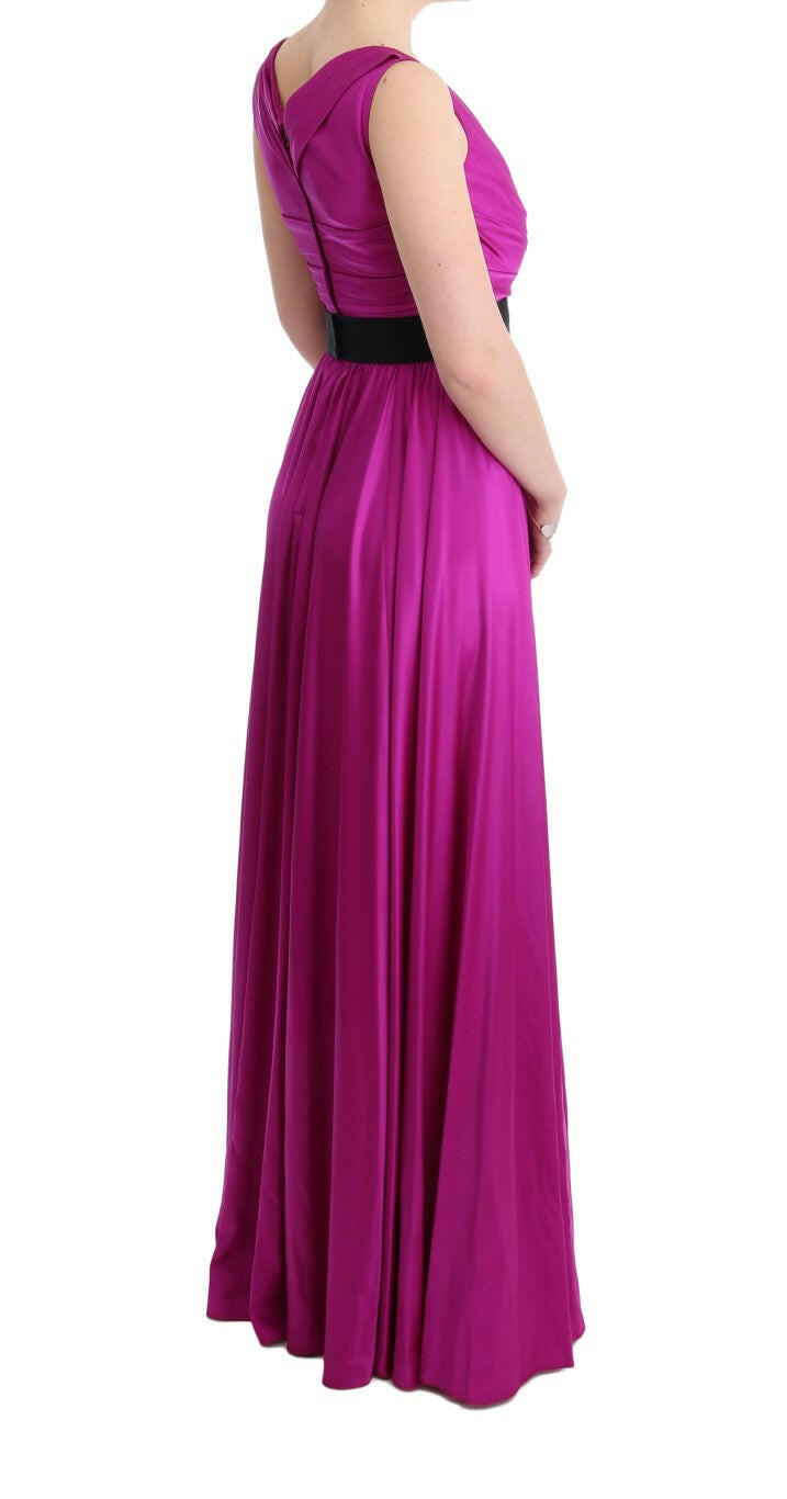 Dolce & Gabbana Pink Silk Stretch Shift Long Dress -   -  Dolce & Gabbana.
