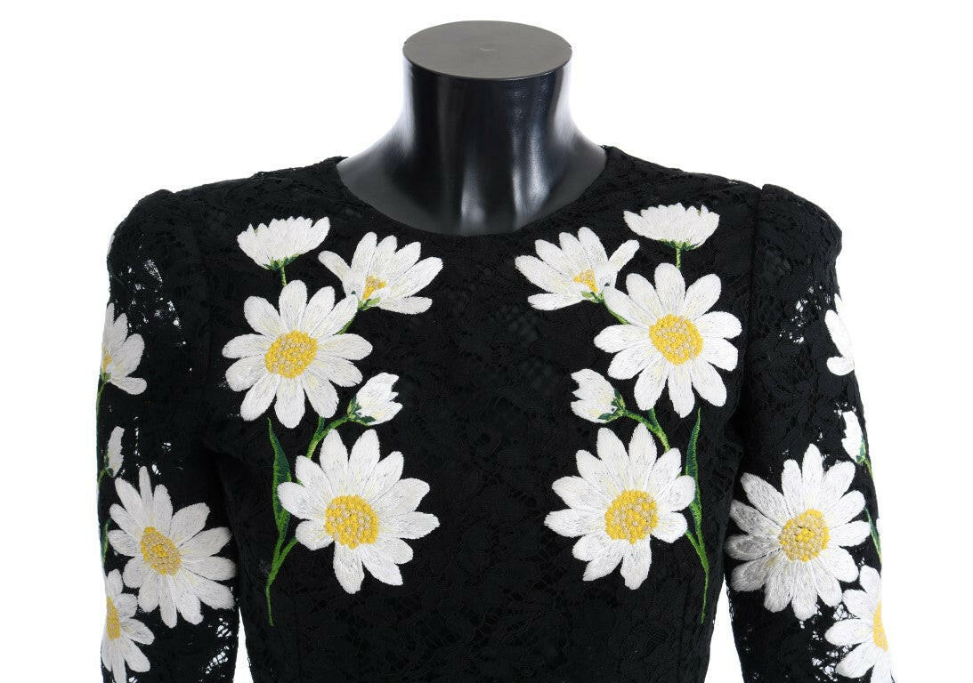Dolce & Gabbana Black Floral Lace Chamomile Sicily Dress -   -  Dolce & Gabbana.