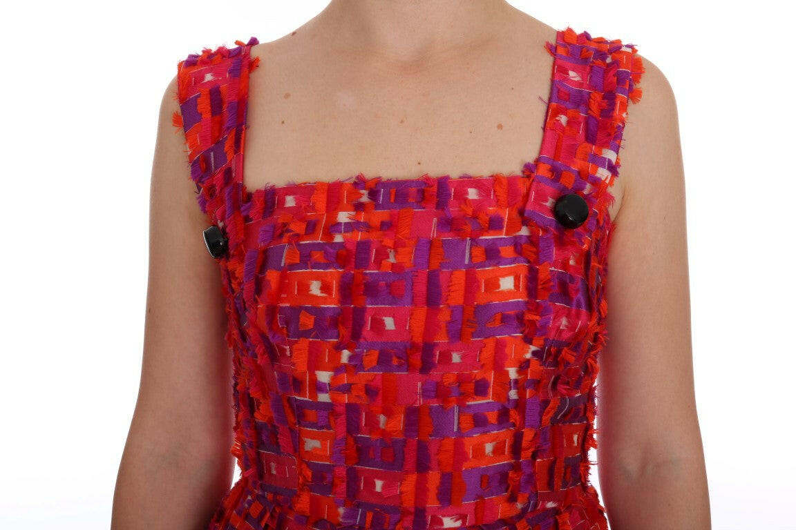 Dolce & Gabbana Pink Patterned A-line Above Knees Dress -   -  Dolce & Gabbana.