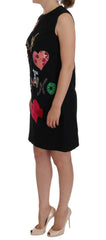 Dolce & Gabbana Black San Valentino Crystal Shift Dress -   -  Dolce & Gabbana.