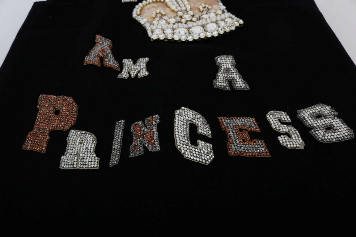 Dolce & Gabbana Black I AM A PRINCESS Crystal Shift Dress -   -  Dolce & Gabbana.