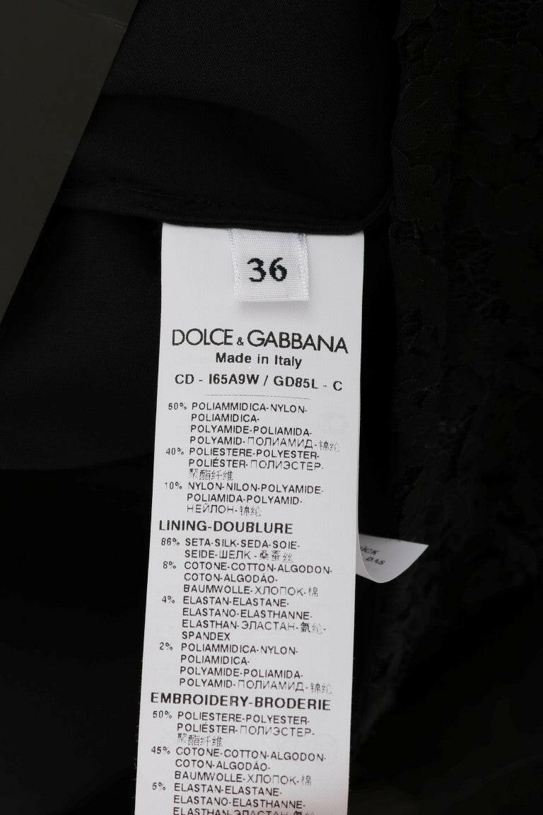 Dolce & Gabbana Black Lace Red Heart Shift Dress -   -  Dolce & Gabbana.