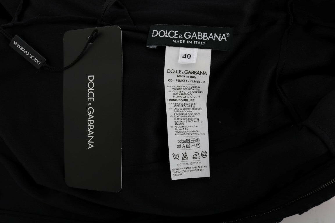 Dolce & Gabbana Black Floral Ricamo Sheath Dress -   -  Dolce & Gabbana.