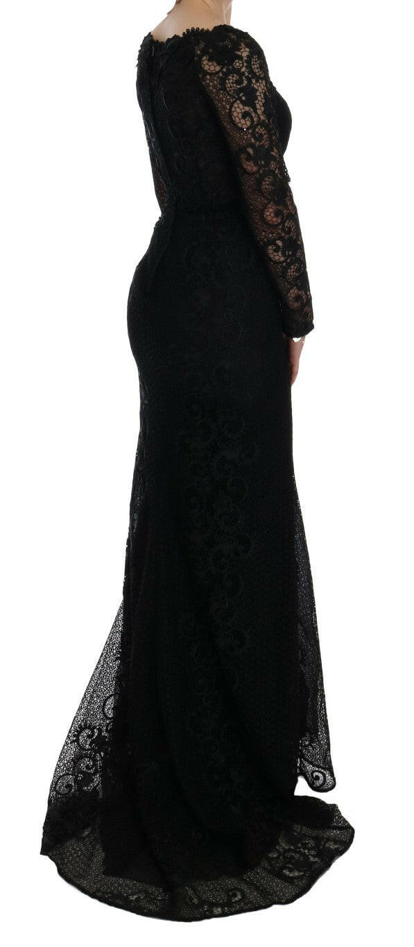 Dolce & Gabbana Black Floral Sheath Dress -   -  Dolce & Gabbana.