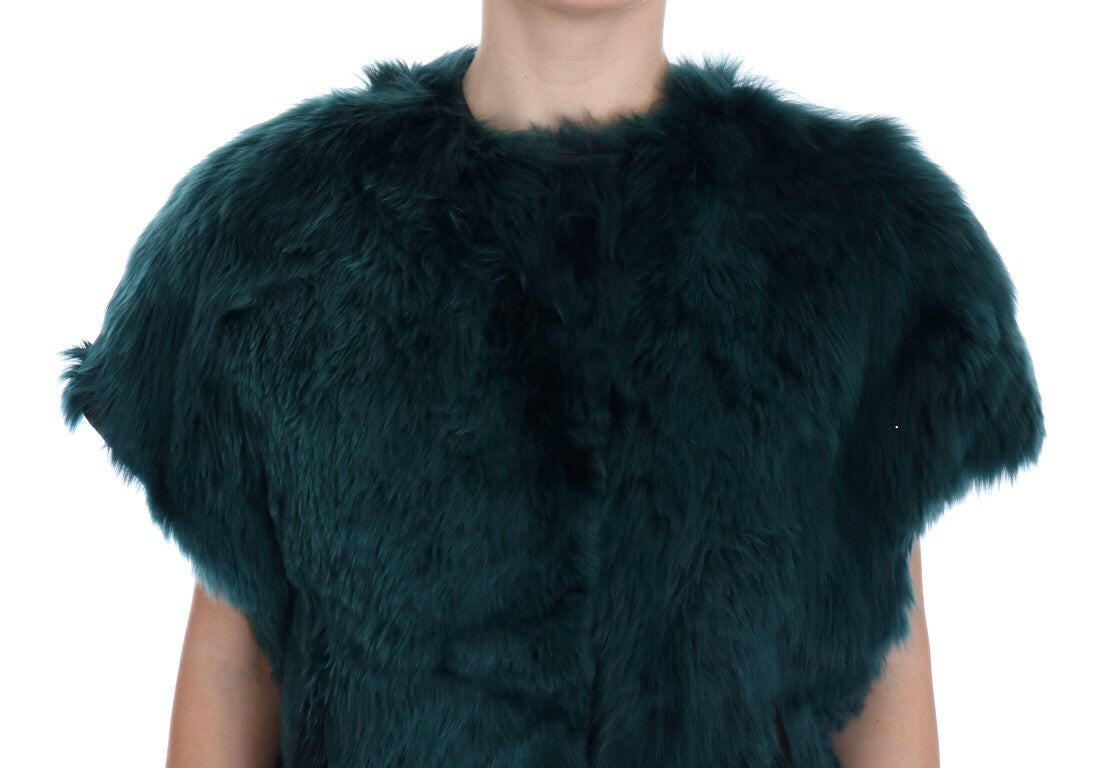 Dolce & Gabbana Green Alpaca Fur Vest Sleeveless Jacket -   -  Dolce & Gabbana.