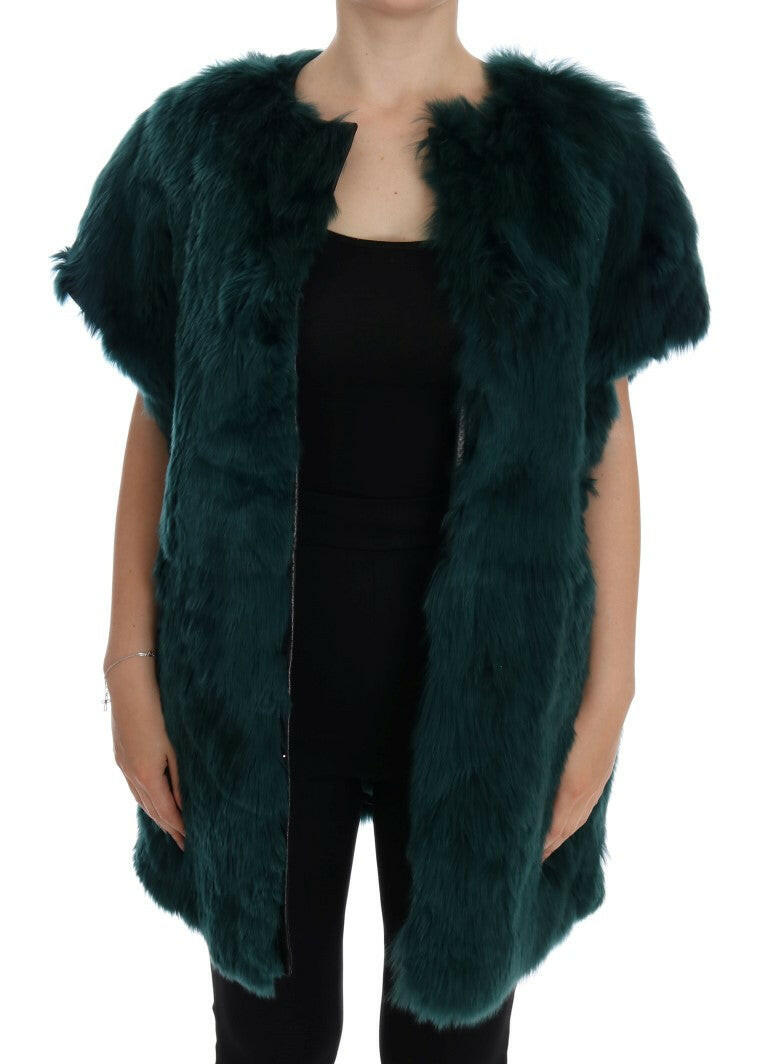 Dolce & Gabbana Green Alpaca Fur Vest Sleeveless Jacket -   -  Dolce & Gabbana.