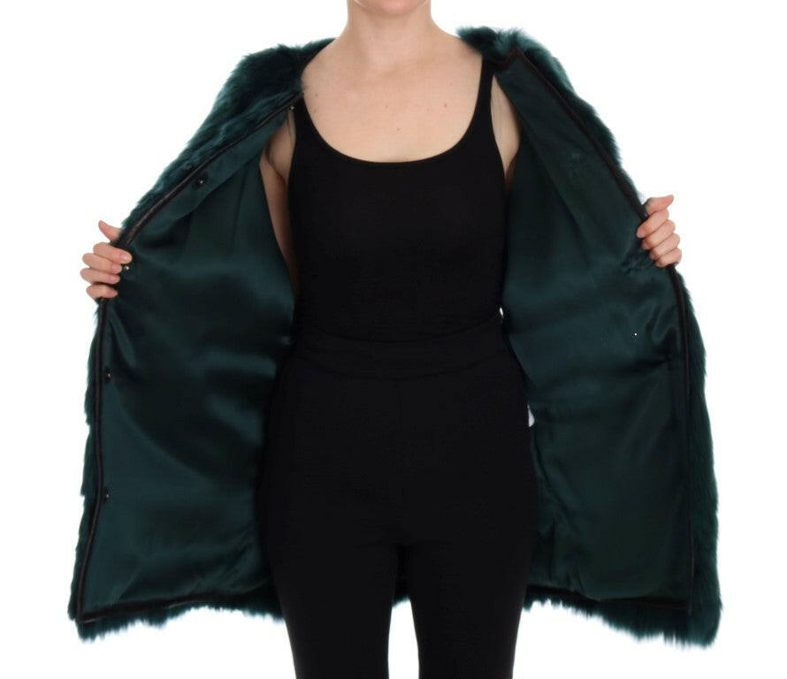 Dolce & Gabbana Green Alpaca Fur Vest Sleeveless Jacket -   -  Dolce & Gabbana.