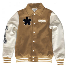 Comme Des Fuckdown Chic Cotton and Faux Leather Bomber Jacket -   -  Comme Des Fuckdown.