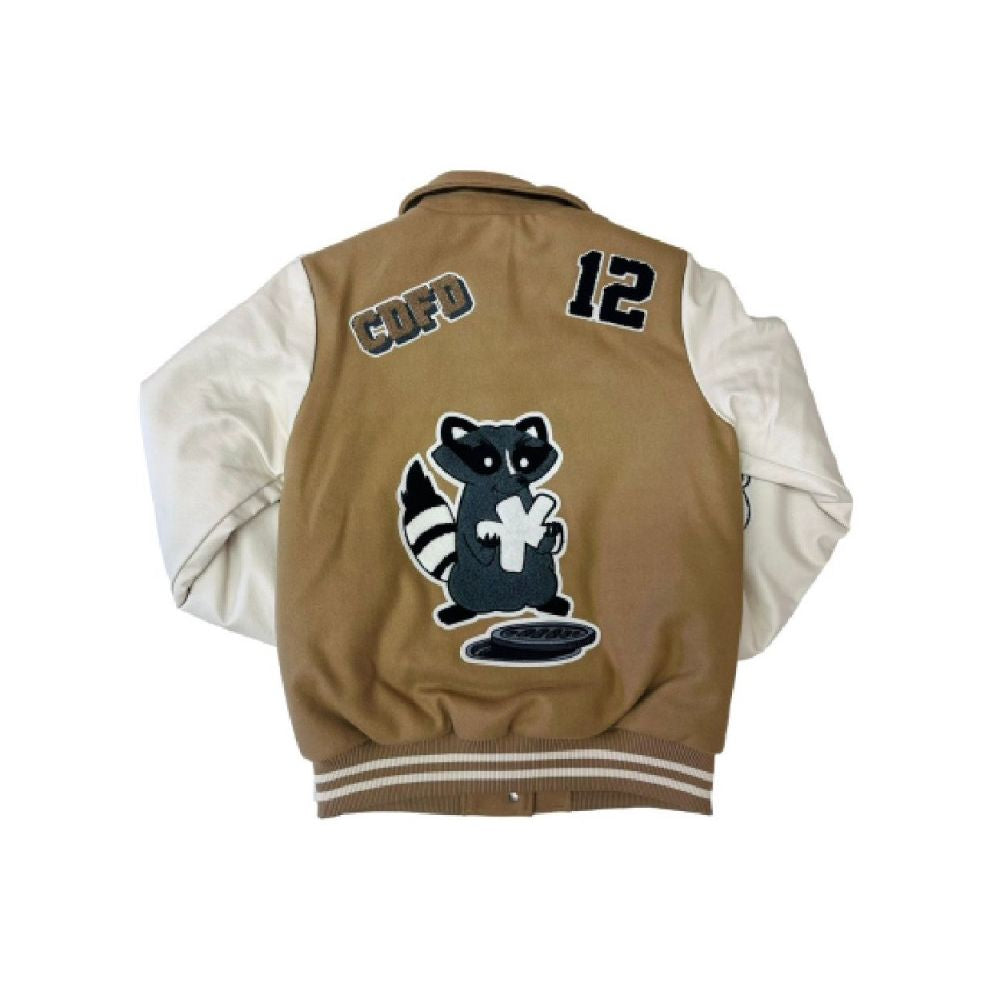 Comme Des Fuckdown Chic Cotton and Faux Leather Bomber Jacket -   -  Comme Des Fuckdown.