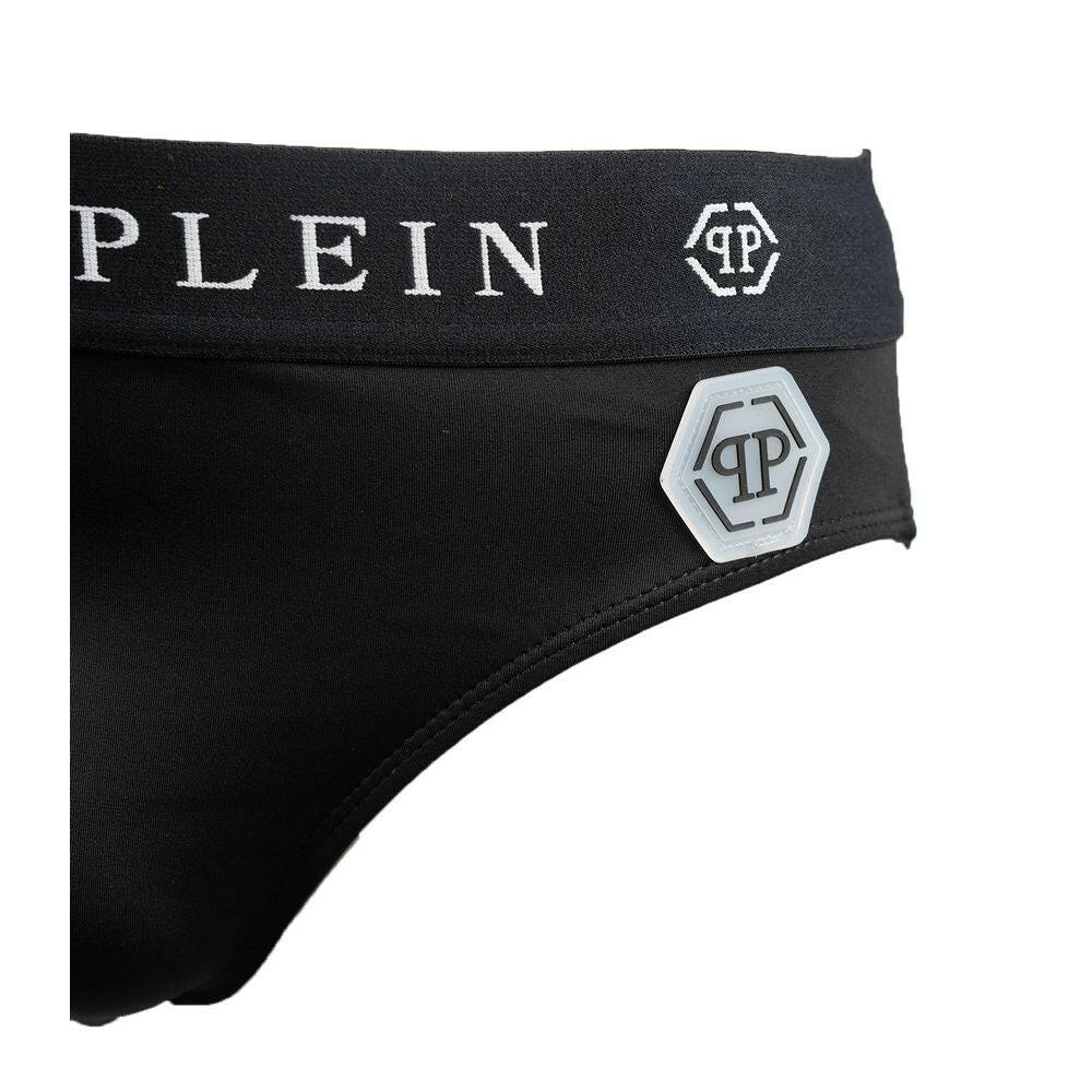 Philipp Plein Black Polyamide Men Swim Brief -   -  Philipp Plein.