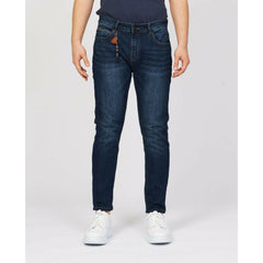 Yes Zee Sleek Blue Cotton Stretch Jeans -   -  Yes Zee.