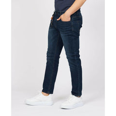 Yes Zee Sleek Blue Cotton Stretch Jeans -   -  Yes Zee.