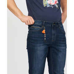 Yes Zee Sleek Blue Cotton Stretch Jeans -   -  Yes Zee.