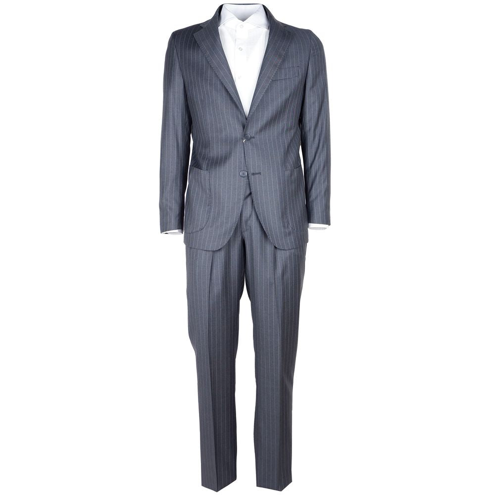 Made in Italy Gray Wool Men's Suit -   -  Made in Italy.