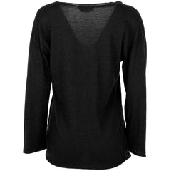 Alpha Studio Black Cotton Sweater -   -  Alpha Studio.