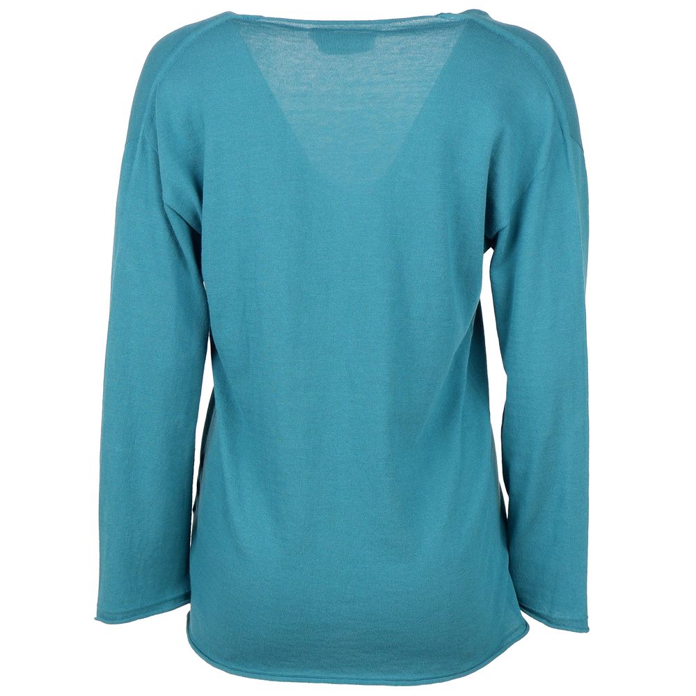 Alpha Studio Green Cotton Sweater -   -  Alpha Studio.