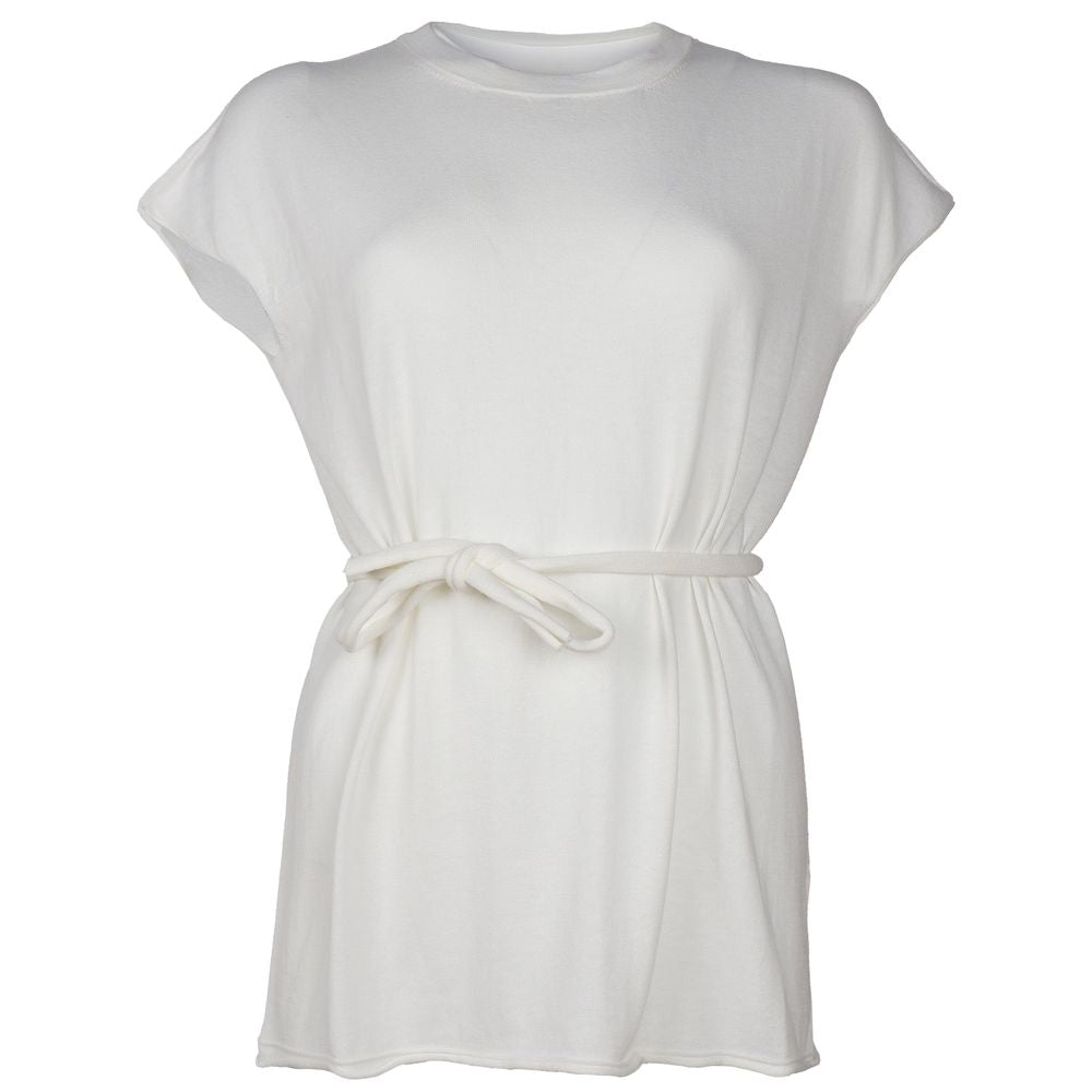 Alpha Studio White Cotton Dress -   -  Alpha Studio.