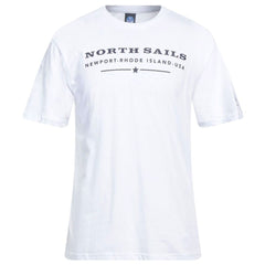 North Sails Elegant White Cotton Tee with Chest Print -   -  North Sails.