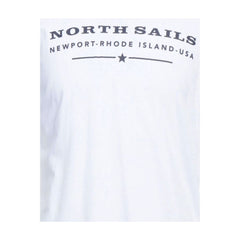 North Sails Elegant White Cotton Tee with Chest Print -   -  North Sails.
