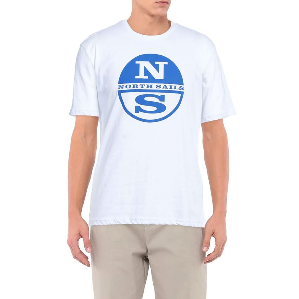North Sails Crisp White Logo Cotton T-Shirt -   -  North Sails.