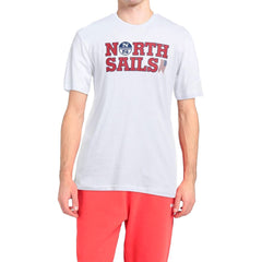 North Sails Elegant White Cotton Logo Tee -   -  North Sails.
