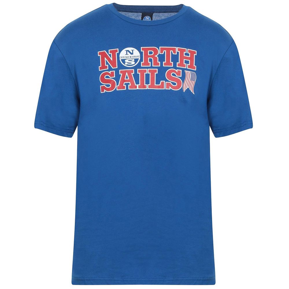 North Sails Light Blue Cotton Men T-Shirt -   -  North Sails.