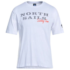 North Sails Pristine White Rubber Logo Tee -   -  North Sails.