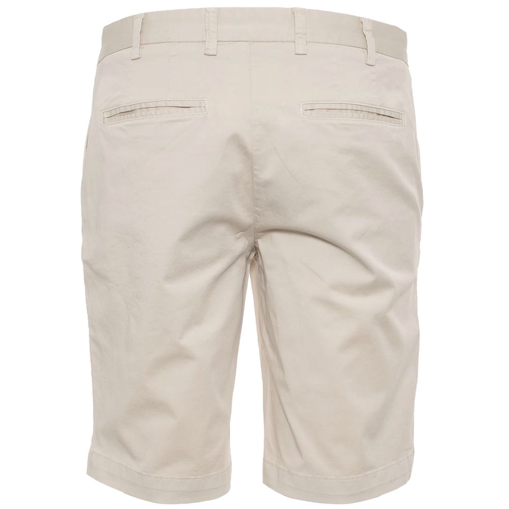 Refrigiwear Elegant Beige Bermuda Shorts with Logo Patch -   -  Refrigiwear.