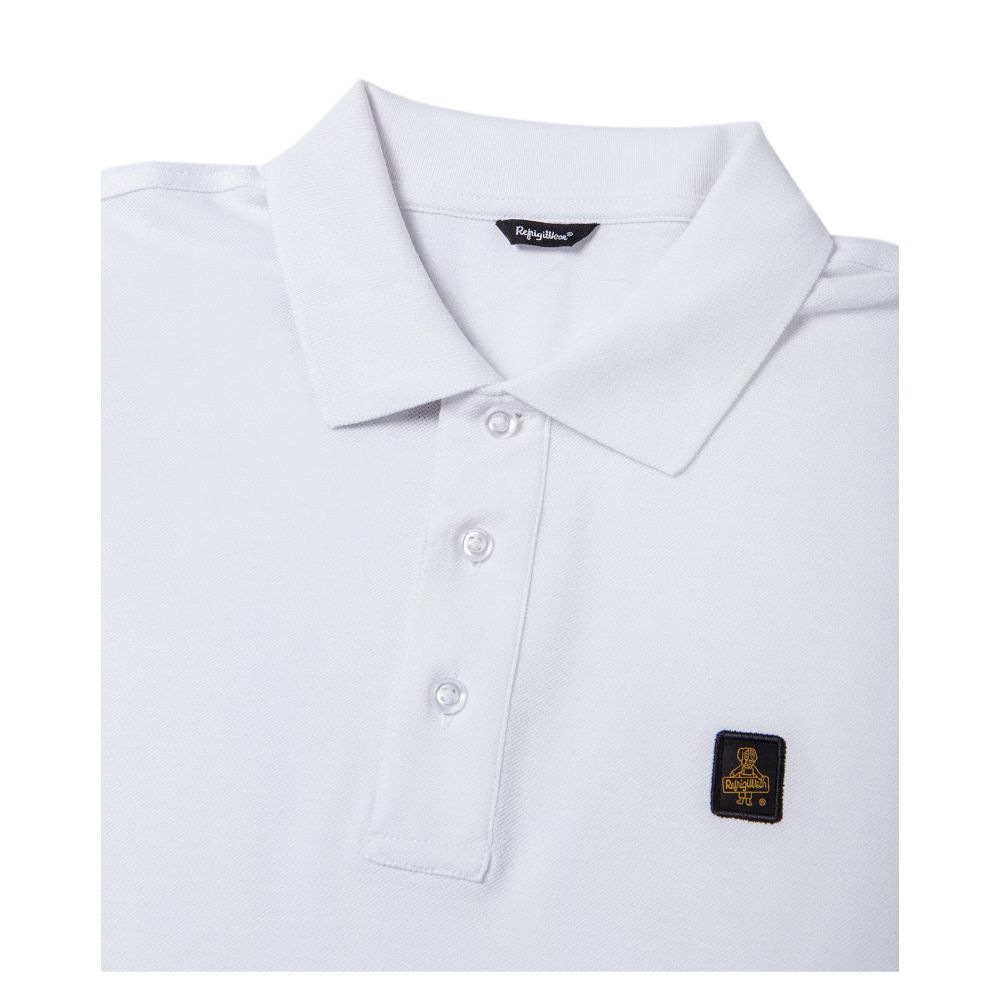Refrigiwear Elegant White Polo with Embroidered Logo -   -  Refrigiwear.