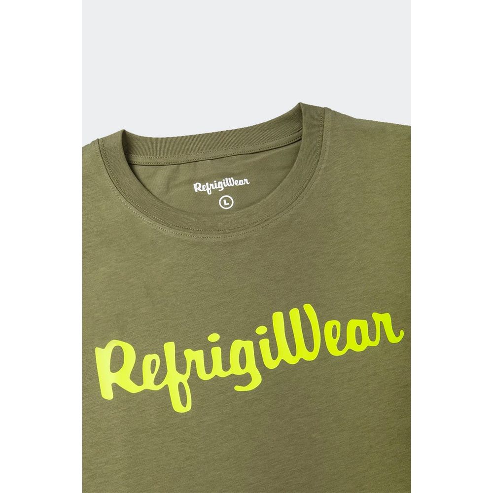 Refrigiwear Army Cotton Tee with Contrast Logo -   -  Refrigiwear.