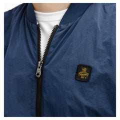 Refrigiwear Elevated Casual Blue Bomber Jacket -   -  Refrigiwear.