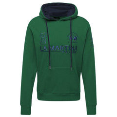 La Martina Elegant Green Hooded Cotton Sweatshirt -   -  La Martina.