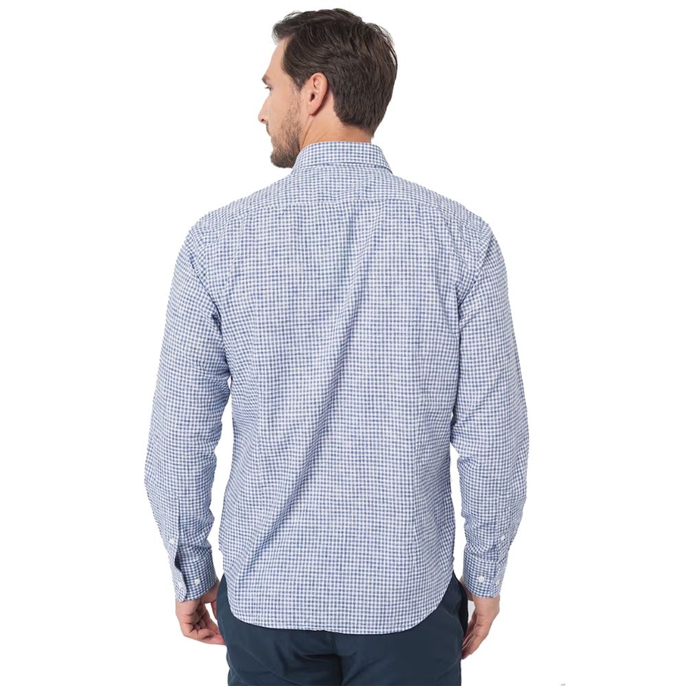 La Martina Elegant Checkered Cotton Shirt with Embroidered Logo -   -  La Martina.