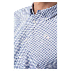 La Martina Elegant Checkered Cotton Shirt with Embroidered Logo -   -  La Martina.