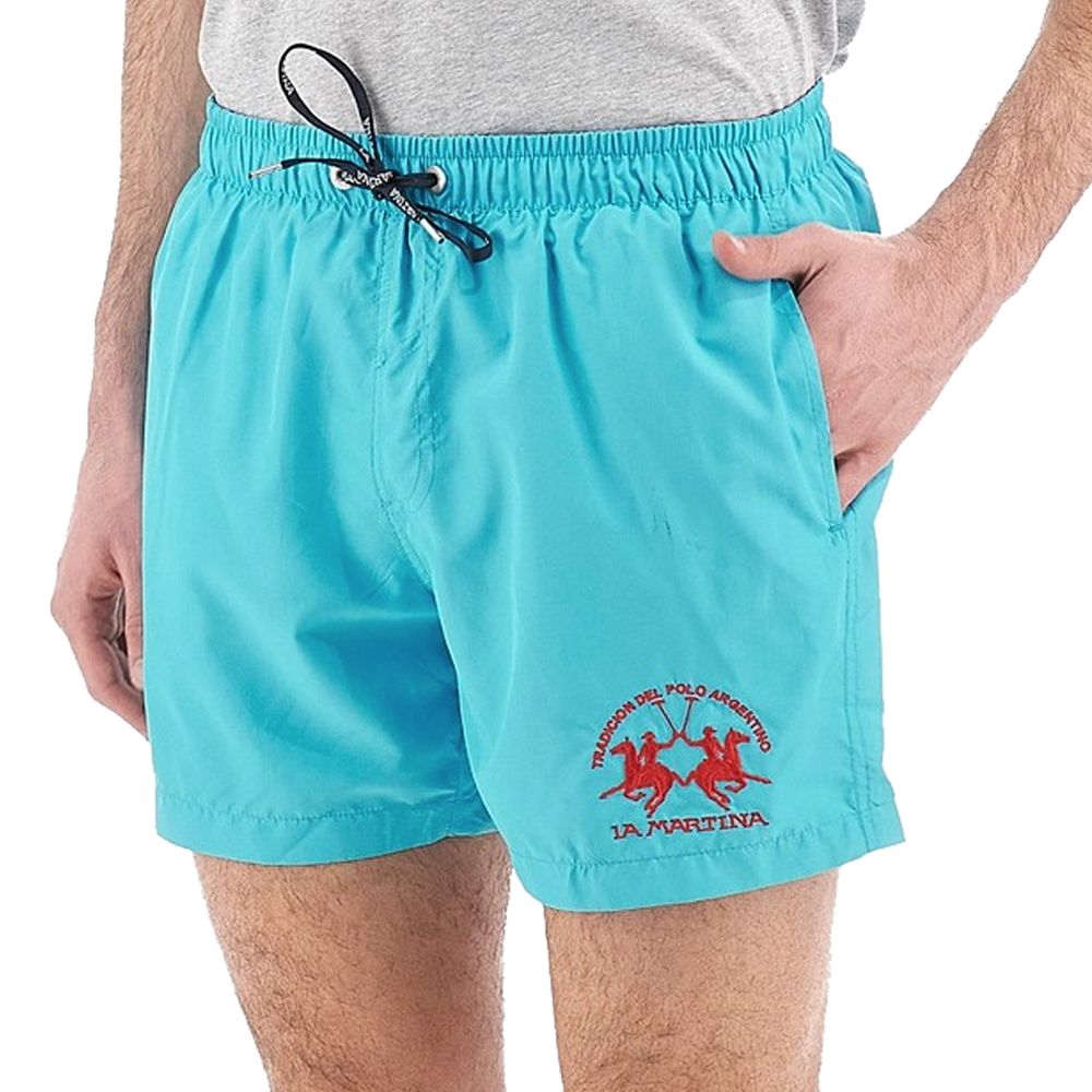La Martina Blue Polyester Men Swimwear -   -  La Martina.