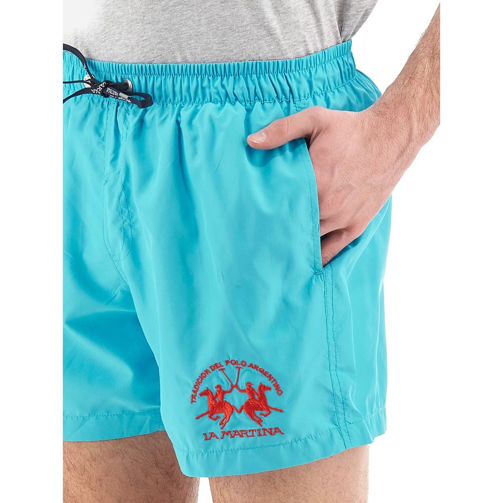 La Martina Blue Polyester Men Swimwear -   -  La Martina.