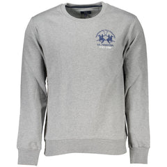 La Martina Gray Cotton Men's Crewneck Sweater -   -  La Martina.