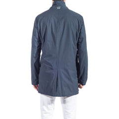People Of Shibuya Blue Recycled Polyester Men Trench Coat -   -  People Of Shibuya.