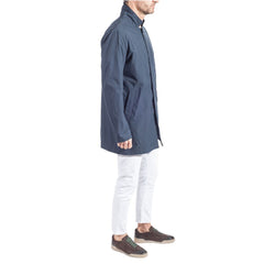 People Of Shibuya Blue Recycled Polyester Men Trench Coat -   -  People Of Shibuya.