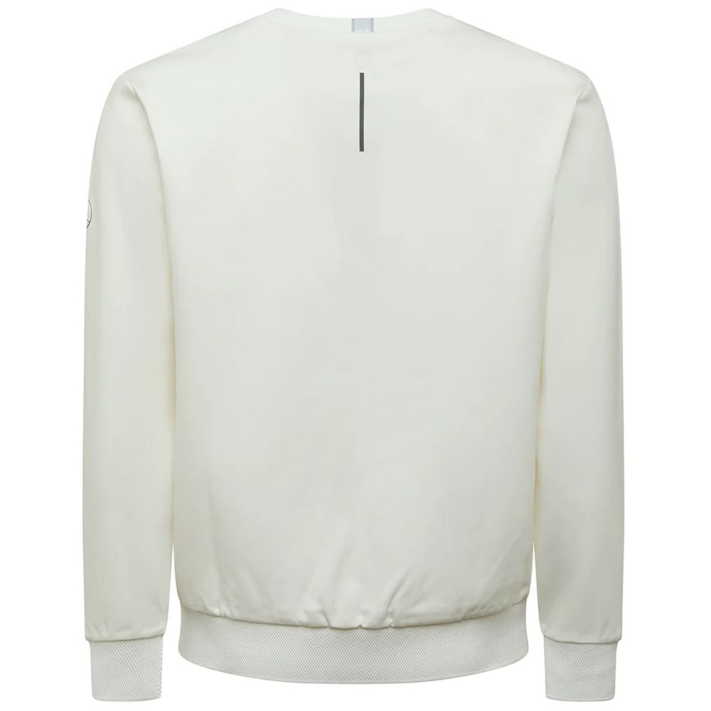 People Of Shibuya Chic White Tech Fabric Crewneck Sweater -   -  People Of Shibuya.