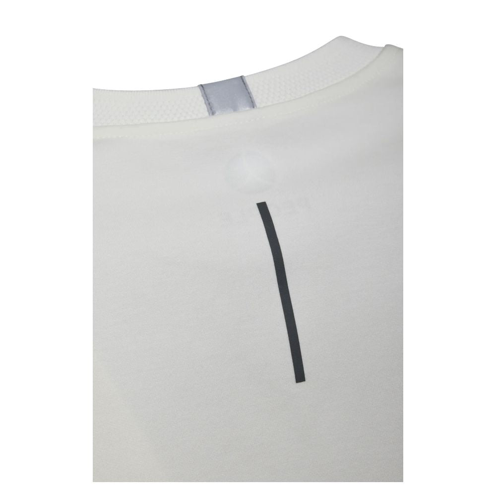 People Of Shibuya Chic White Tech Fabric Crewneck Sweater -   -  People Of Shibuya.