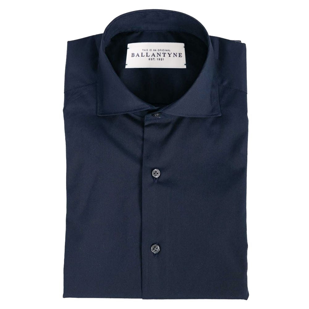 Ballantyne Blue Cotton Men's Shirt -   -  Ballantyne.