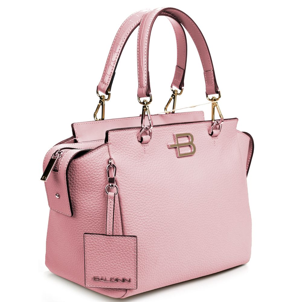 Baldinini Trend Pink Calfskin Women Handbag -   -  Baldinini Trend.