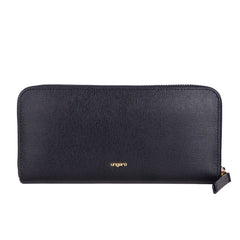 Ungaro Elegant Leather Zippered Wallet in Classic Black -   -  Ungaro.