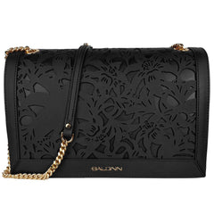 Baldinini Trend Black Calfskin Women Crossbody Bag -  Luxury Cross Body Bag for Women -  Baldinini Trend.