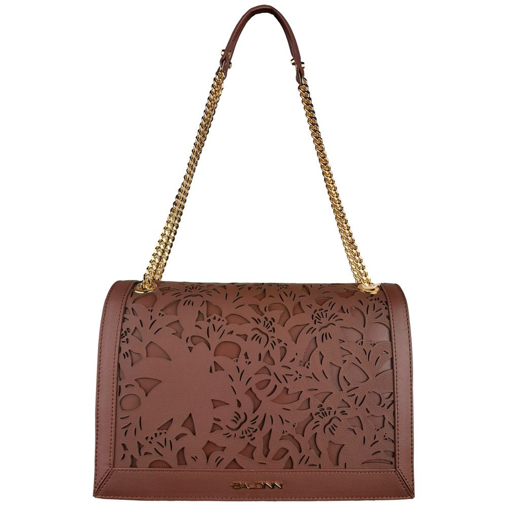 Baldinini Trend Brown Calfskin Women Crossbody Bag -  Luxury Cross Body Bag for Women -  Baldinini Trend.